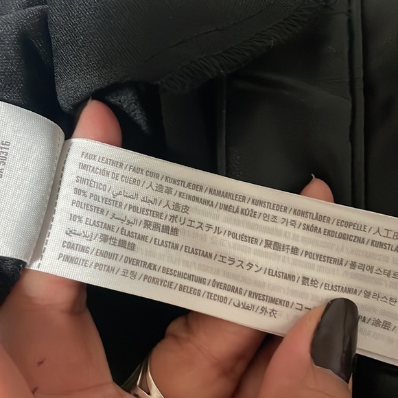 Abercrombie & Fitch The Ankle Straight Ultra High Rise Vegan Leather Pants - Picture 13 of 13